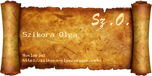 Szikora Olga névjegykártya